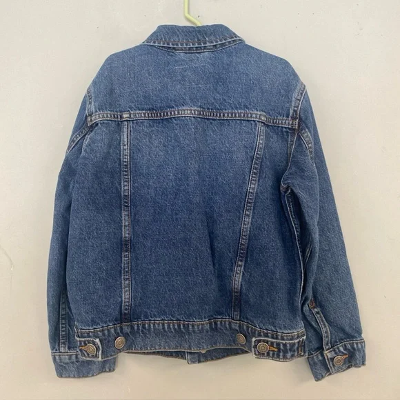 Old Navy Non-Stretch Jean Trucker Jacket Boy Size Medium (8) Medium Wash Cotton - Picture 3 of 8